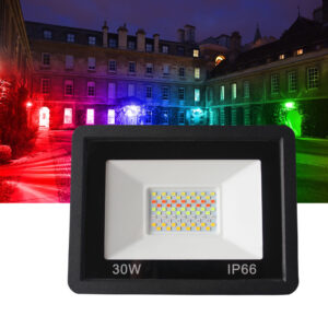 SMART Floodlight Zigbee 3.0, Smart Hub Required, 100W Equivalent RGB+W+C Color Changing, Outdoor Smart Floodlights 16 Million Colors, IP66 Waterproof