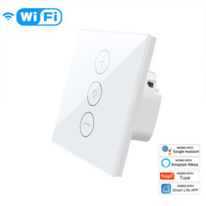 Tuya wifi smart dimmer switch, Needs Neutral Wire, 2.4GHz Wi-Fi Light Switch Works with alexa voice control, European standard, No Hub Required