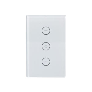 Tuya APP 2.4GHz WiFi Dimmer Light Switch for LED, CFL, Incandescent Bulbs, Works with Alexa and Google Home, Neutral Wire Required, US standard, No Hub Required