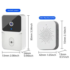Tuya Smart Video Doorbell Wireless HD Camera PIR Motion Detection IR Alarm Security Door Bell Wi-Fi Intercom for Home Apartment