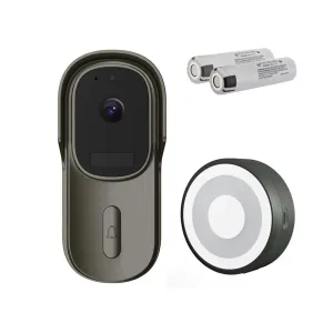 Tuya Video Doorbell WiFi Wireless Wired Door Bell 12-24V AC/DC Battery Powered 1080P 2MP Waterproof with Alexa Camera