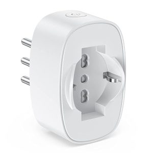 Maxcio Presa Intelligente WiFi (Type L), APP Controllo, Presa Smart WiFi Compatibile con Alexa & Google Home, Misurazione Consumo Energet