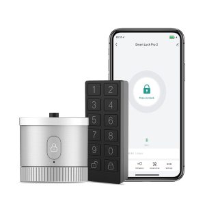 【EU Version】Bluetooth Smart Door Lock Bank-grade AES128 Bit and TLS Encryption Keypad Bundle Bluetooth Sensor Unlocking Tuya Smart APP Remote Unlocking